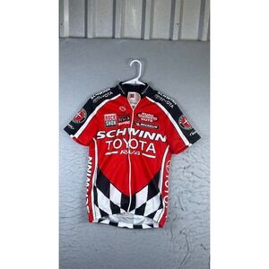 De Marchi Cycling Jersey Mens Small Red Excellent Schwinn Toyota RAV4 Racing Zip